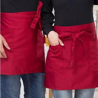 Tạp dề ngắn đồng phục màu đỏ