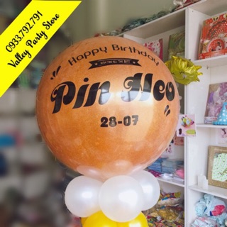 Decal in tên, happy birthday dán  jumbo, bóng trong suốt