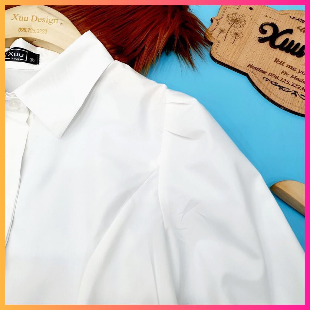 Áo Sơ Mi Nữ Trắng [Hàng Cao Cấp] áo sơ mi trắng tay bồng thời trang, chất vải đẹp, ko nhăn cao cấp MoonMy | BigBuy360 - bigbuy360.vn