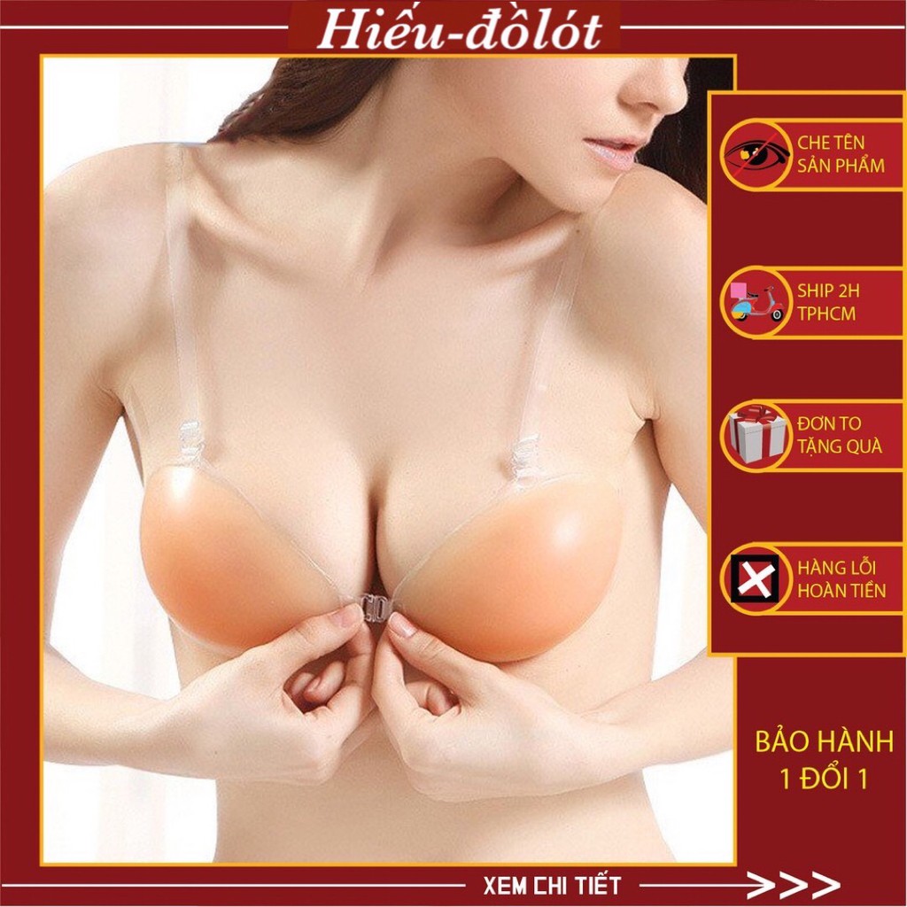 Miếng Dán Ngực Silicon, Áo Dán Nâng Ngực Dán Ti Silicon Kèm Dây Trong Hieu Store24h - 4949