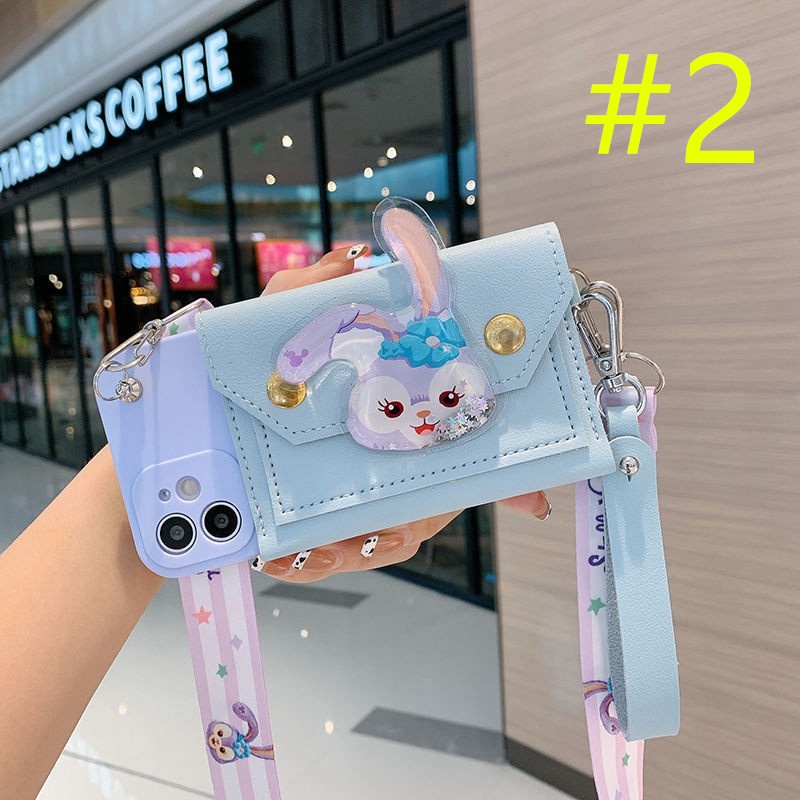 Compatible For POCO C65 Xiaomi 13T 12T 11T 10T Mi 13 12 11 Lite POCO X5 F5 X4 F3 M5 M4 M3 Pro X3 NFC X3 GT Quicksand Stellalou Cinnamoroll ví tiền xu dây chéo bao đựng điện thoại di động