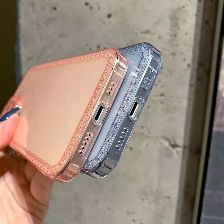 Ốp Lưng Iphone Màu - Viền Nhũ- Bảo vệ Camera - Thiết kế &quot; Sang trọng&quot; Bắt mắt .Từ Iphone 7 Plus -13 Pro Max Educase