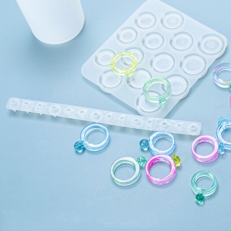 Khuôn Silicone Làm Nhẫn Đính Đá Pha Lê UV Hình Trứng Chim Bồ Câu