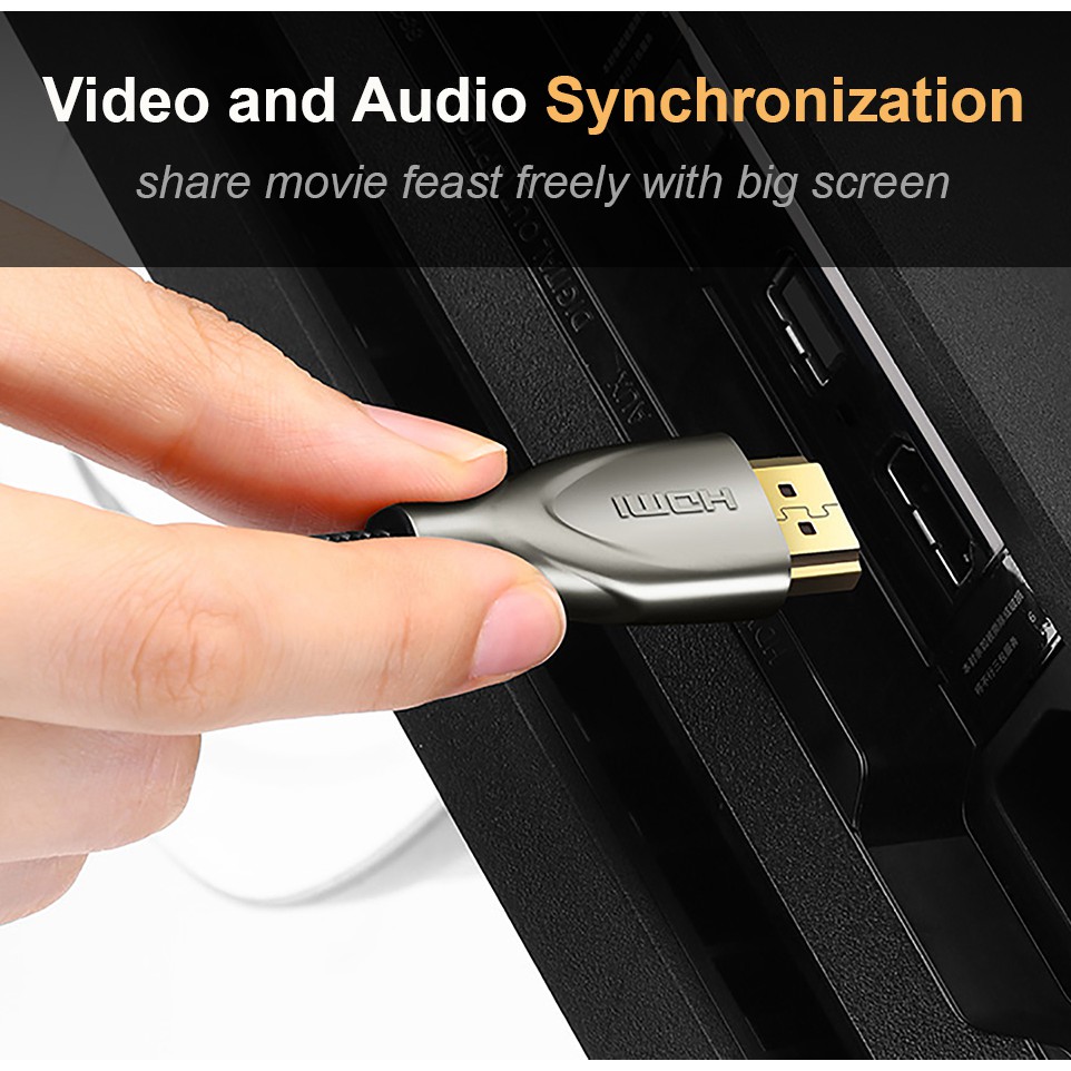 Cáp HDMI 2.0 Sợi Carbon Siêu Nhỏ Cao Cấp UGREEN HD131 | Hỗ trợ HDR 4K@60Hz