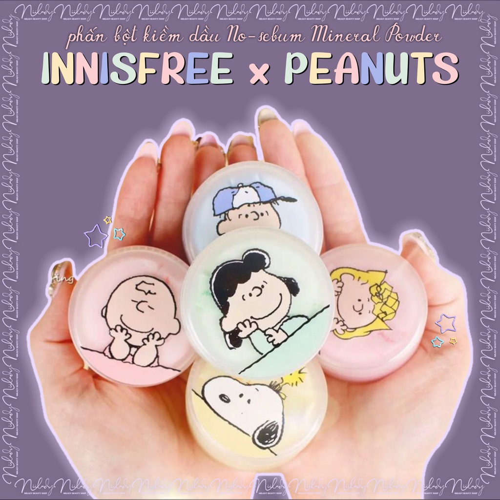 Phấn Phủ Innisfree X Peanuts No Sebum Mineral Powder 5g 3