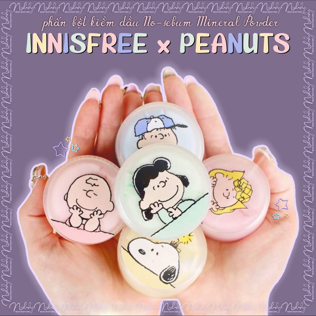 Phấn bột Innisfree No Sebum Mineral Powder (Innisfree x Peanuts Limited) |  Shopee Việt Nam