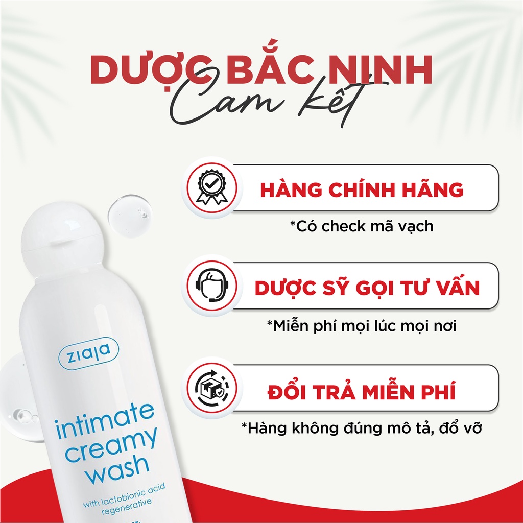 Dung dịch vệ sinh phụ nữ Intimate Ziaja bổ sung Lactobionic Acid ngăn ngừa lão hóa, gia tăng độ đàn hồi 200ml