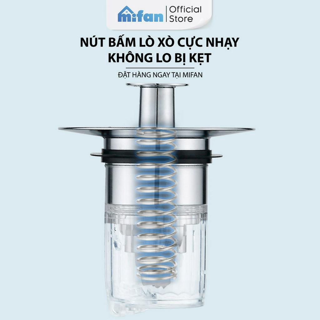 Nút chặn lỗ thoát nước bồn rửa mặt nhà tắm cao cấp Mifan - Ngăn mùi hôi, gián, côn trùng, chắn rác chống tắc đường ống