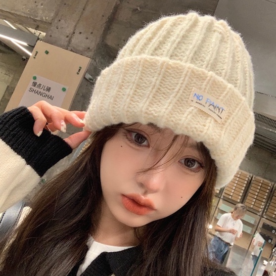 Mũ Len Dày Dặn Giữ Ấm Mùa Thu Đông Phong Cách Nhật Bản Cho Bà