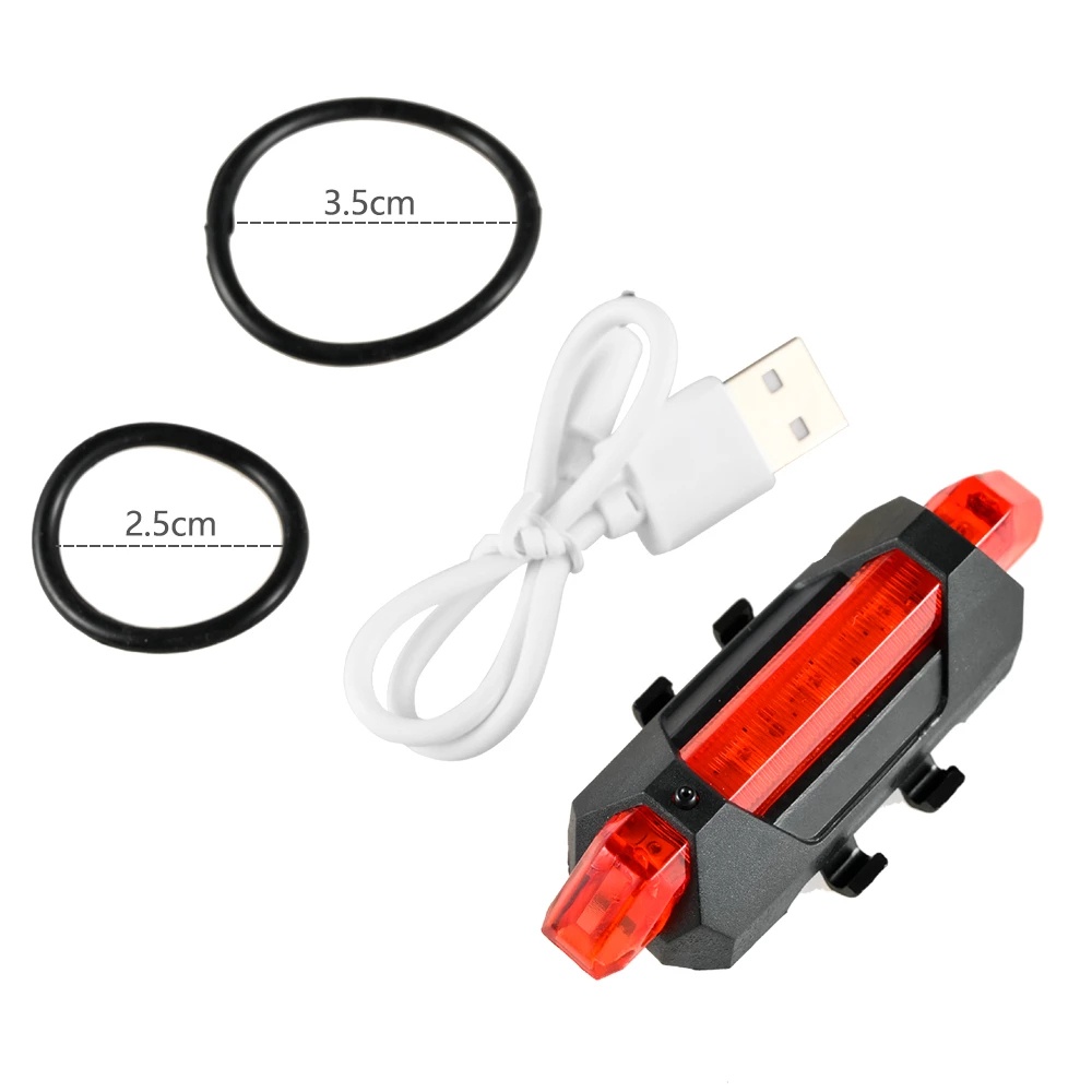 Đèn Led Phía Sau Cảnh Báo An Toàn Sạc Usb Cho Xe Đạp