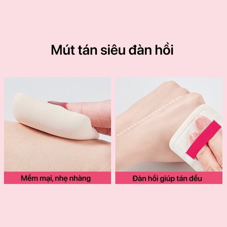 Mút tán kẹo bông kem nền cushion mềm mịn đàn hồi BB CC Cream PHUK91