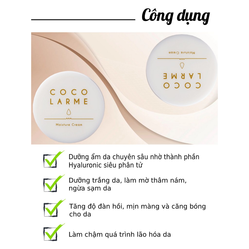 Kem Dưỡng Ẩm Chuyên Sâu Dành Cho Da Khô, Nhạy Cảm Cocolarme Moisture Cream