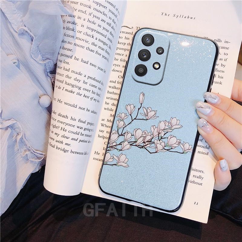 Ốp Điện Thoại TPU Mềm Họa Tiết Hoa Mộc Lan Cho Samsung Galaxy A53 5G Samsung Galaxy A13 5G