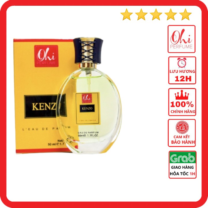 Nước Hoa Nữ Chính Hãng🍓FREESHIP🍓Ohi Kenzo 50ml - Nước Hoa Nữ Hương Hoa Cỏ Thơm Nhẹ Dịu - Lưu Hương 12H - Bảo Hành 1 Năm