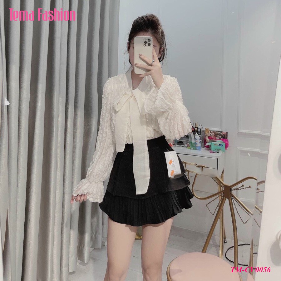 [ Mã FADIRECT20 giảm 20K đơn 150K] Chân váy xếp ly dáng ngắn nữ TEMA - Chân váy chữ a cách điệu siêu đẹp | BigBuy360 - bigbuy360.vn