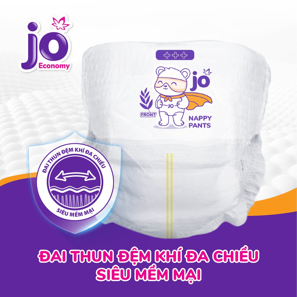 Tã/ Bỉm Quần JO ECONOMY Size M72/L66/XL60/XXL54 (Mẫu Mới)