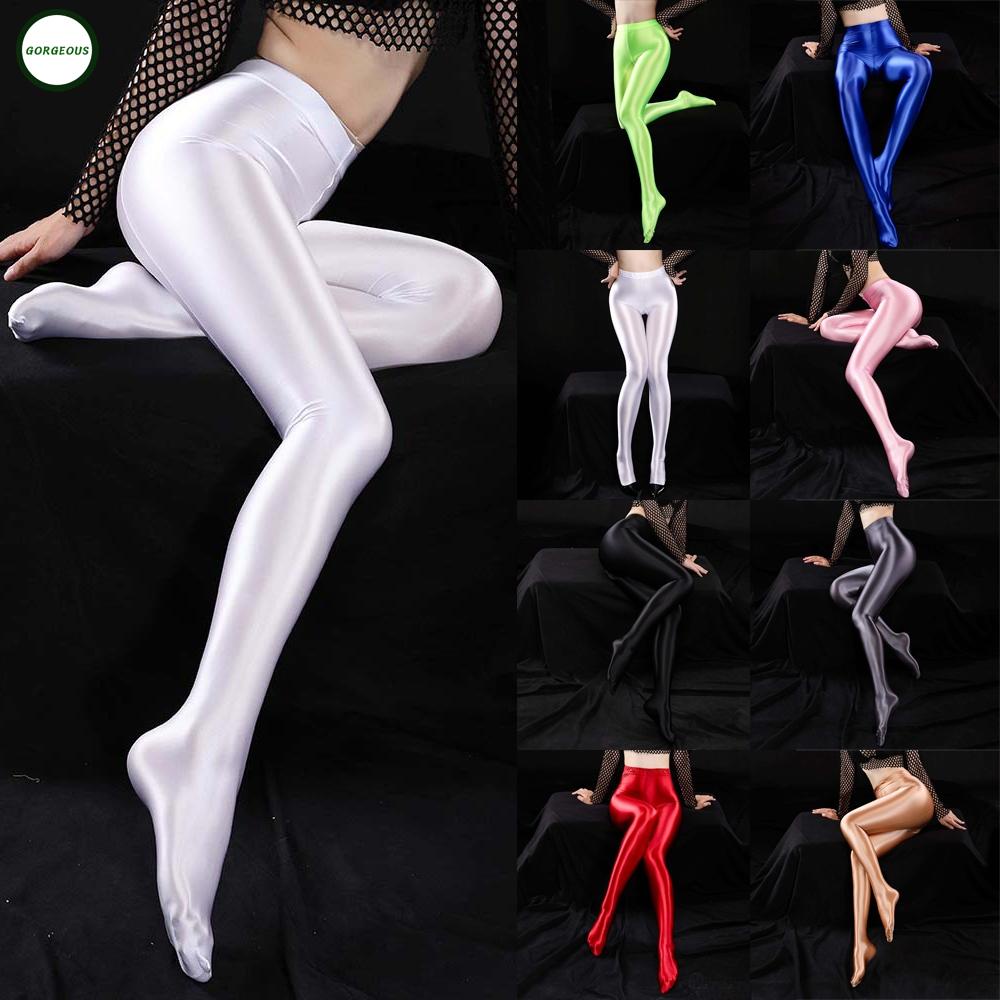 GORGEOUS~Women Pantyhose Wetlook Casual Clubwear Dancewear Tights Anti-Hook Elastic