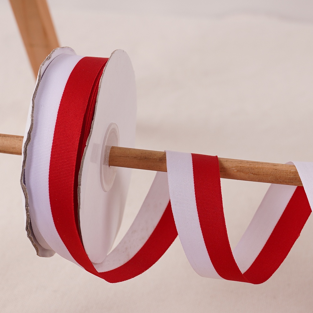 2.5cm Rộng Đỏ Trắng Xanh Đỏ Trắng Đen Sọc Với Trang Trí Thủ Công Hoa Làm Bánh Quà Tặng Bao Bì