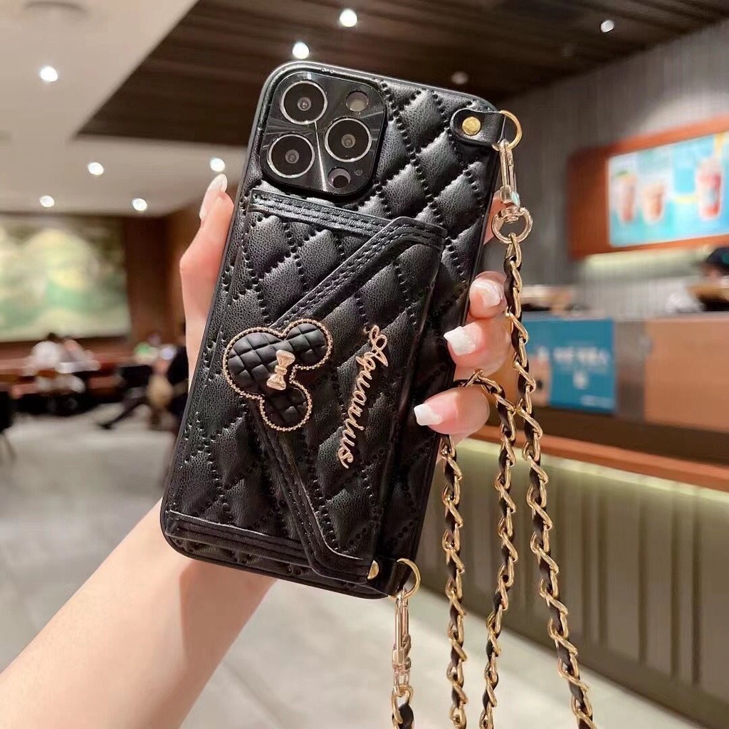 Ốp Điện Thoại Dạng Ví Có Dây Đeo Chéo Cho iPhone 12 pro max 11 pro max 13 pro max 11