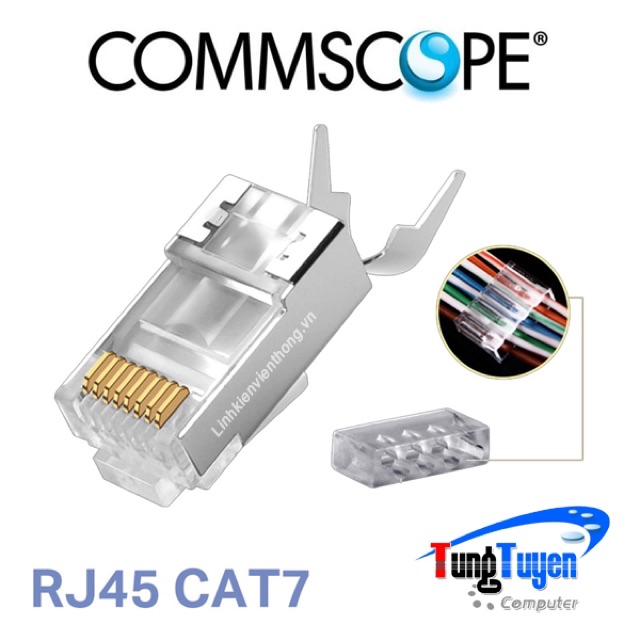 Hạt mạng Cat 6A + 7, Bộ gồm 2 phần như ảnh chính hãng chất lượng cao, đầu bấm hạt mạng cat6A cat7