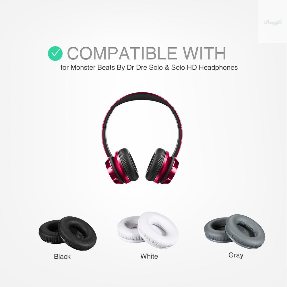 Đệm Tai Nghe Bằng Da Thay Thế Cho Tai Nghe Monster Beats By Dr Dre Solo & Solo Hd