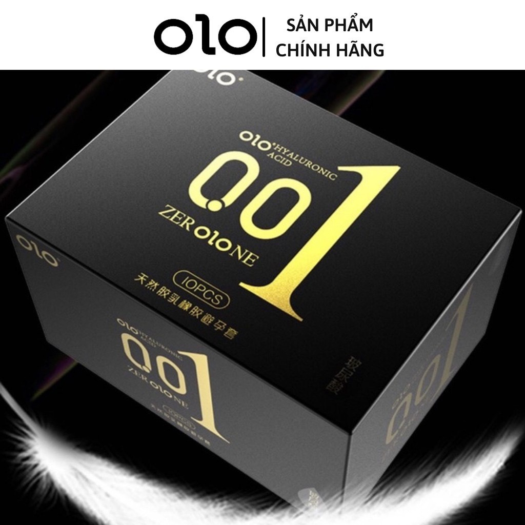 Combo 2 hộp bao cao su siêu mỏng OIO 001 đen kéo dài thời gian nhiều gel hương vani- 20cái