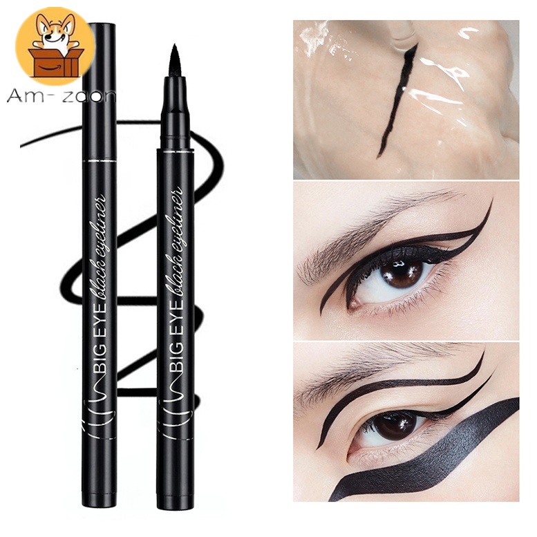 1 Bút Kẻ Mắt Dạng Lỏng Màu Đen Chống Thấm Nước Lâu Trôi