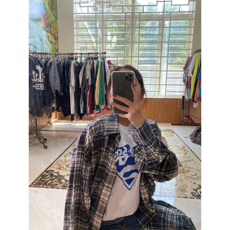 ÁO FLANNEL TAY DÀI UNISEX