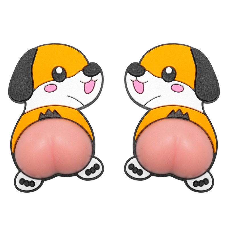 1 Cặp Nhãn Dán 3D Hình Thú Hoạt Hình Trang Trí Cửa Phòng Bé