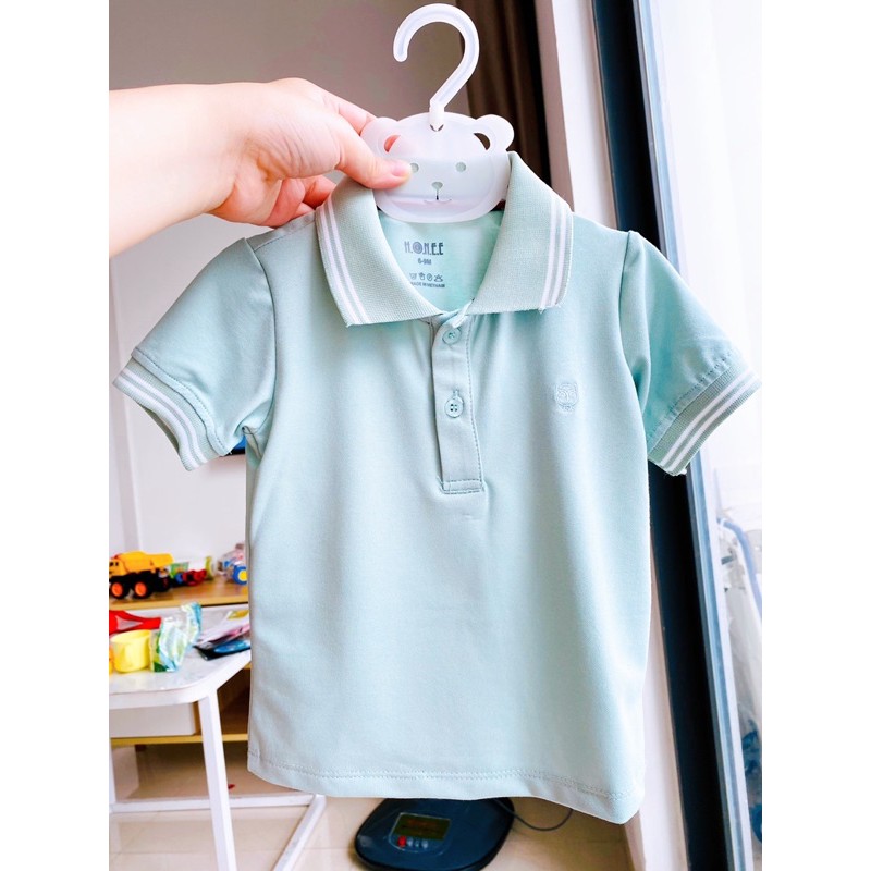 Hrnee - Áo phông Polo bé trai vải dệt thông hơi thấm hút mồ hôi cho bé từ 7-17kg