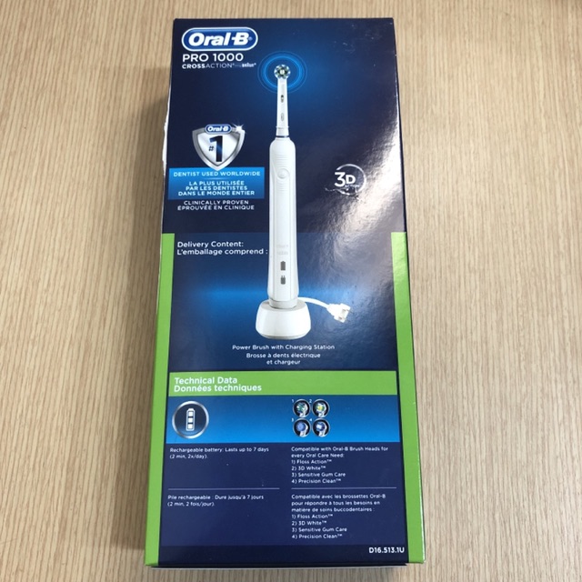 Bàn chải đánh răng điện Oral B điện từ USA, Oral B Pro 1000 Electric Power Rechargeable Battery