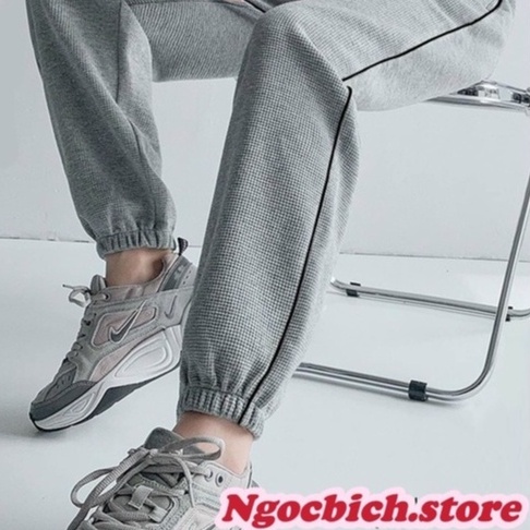 Quần jogger thể thao dày dặn chất tổ ong phong cách Ulzzang, quần bomber nữ