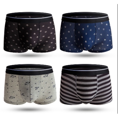 Quần lót đùi bé trai size lớn combo 4 quan lot nam size đại quần lót nam boxer từ 36-84kg