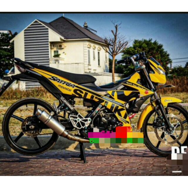 Tem rời Satria movistar vàng đen