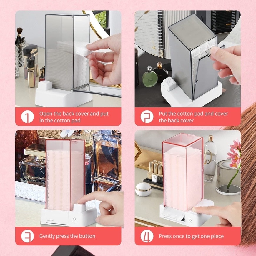 Hộp Bông Tẩy Trang Tự Động Tiện Lợi  Tiết Kiệm Không Gian