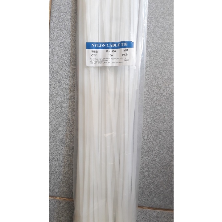 Dây rút trắng 4T 400mm dùng cột buộc đóng gói niêm phong hàng hóa