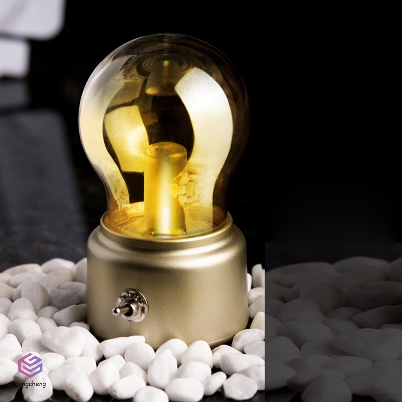 Đèn ngủ bóng LED sạc USB để bàn trang trí phòng ngủ phong cách vintage