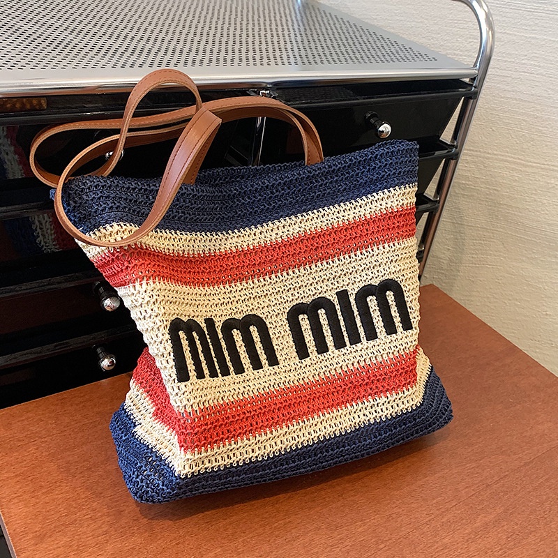 Túi Cói Đeo Vai Thời Trang Mùa Hè 2022 Sức Chứa Lớn Cho Nữ