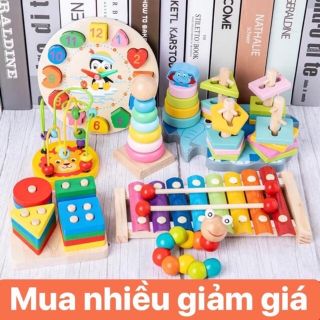 [RẺ VÔ ĐỊCH] Combo 7 bộ đồ chơi gỗ thông minh