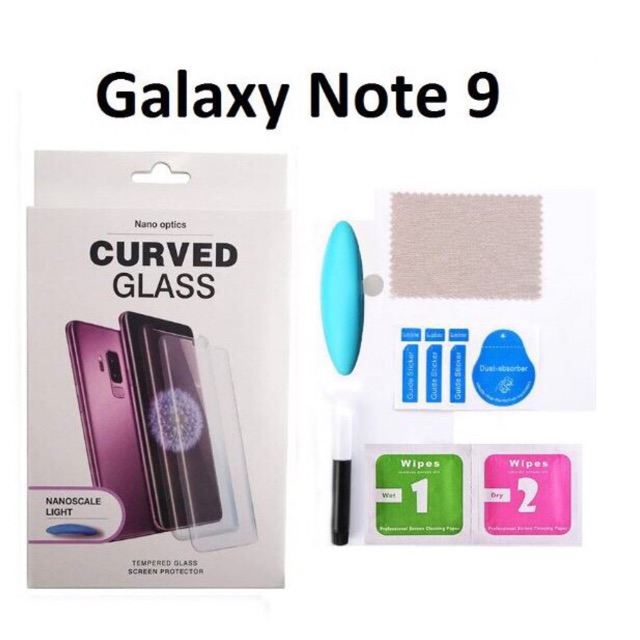 Kính cường lực Galaxy Note 9 | Full Keo UV bảo vệ vượt trội trong suốt