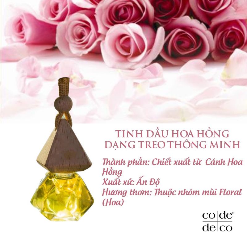 tinh dầu hoa hồng Pháp lọ treo lục lăng 10ml