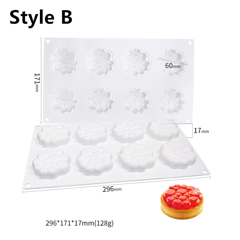 Khuôn Làm Bánh Tart Bằng Silicone Thiết Kế Tiện Lợi Dễ Dùng
