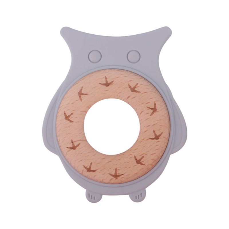 Đồ Chơi Ngậm Nướu Hình Chim Cú Hoạt Hình Bằng Silicone Dành Cho Trẻ Em