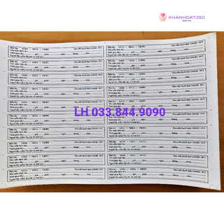 Tem dán vỡ dùng dán lưu mẫu thức ăn (2*14.5cm)