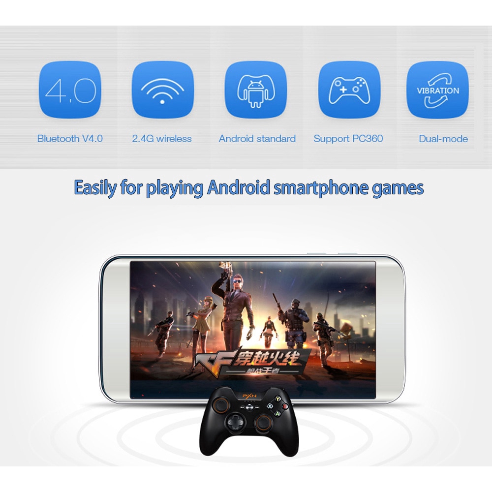 Tay cầm chơi game PXN-9613 kết nối bluetooth chất lượng cao cho PC/máy tính bảng/Andr