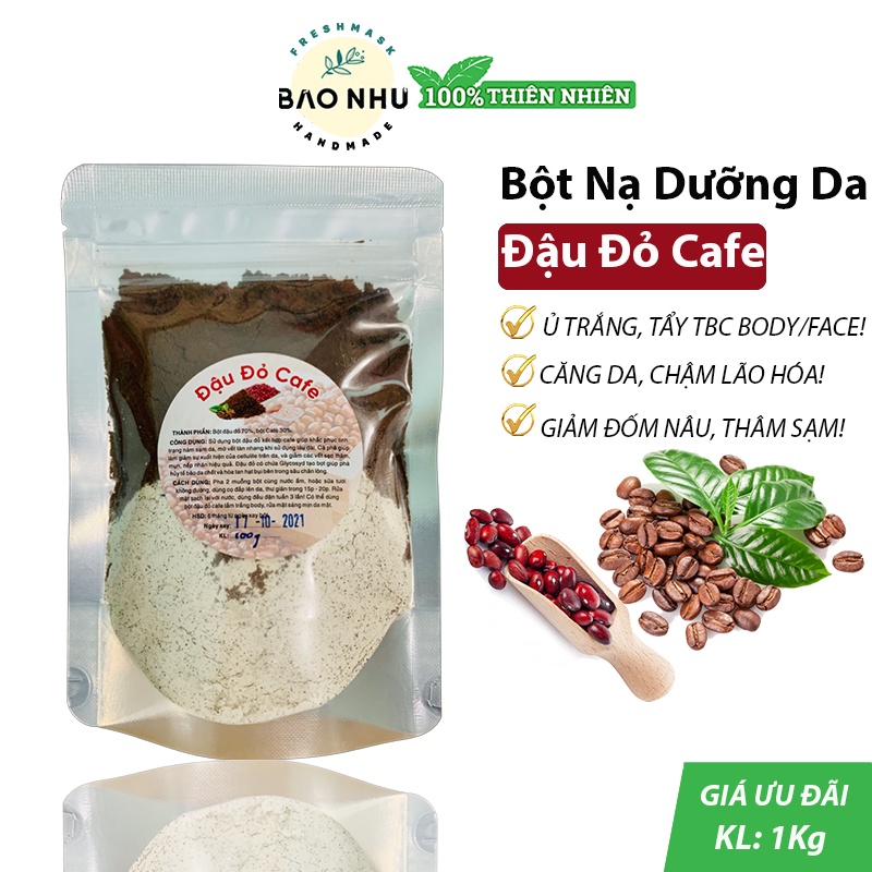 500gr Bột Đậu Đỏ Cafe Ủ Trắng Da