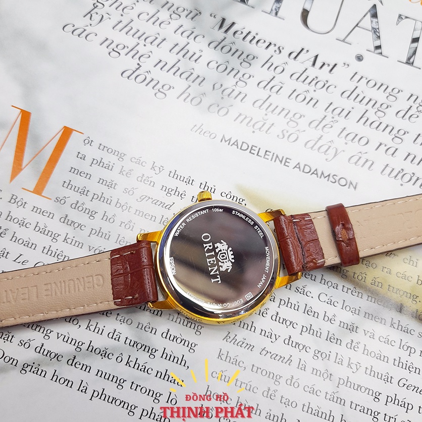 Đồng Hồ Nữ Thời Trang Dây Da - Pin  Kính Sapphire Chống Nước