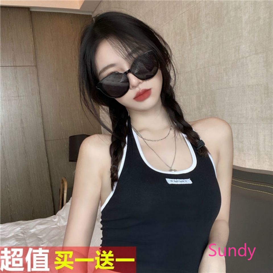 Áo Croptop Thể Thao Ôm Dáng Phối Dây Gợi Cảm Thời Trang Cho Nữ