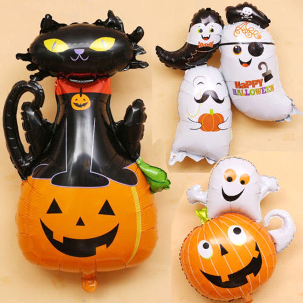 Layor1 Bong Bóng Lá Nhôm Hình Đầu Lâu Nhện Dơi Bí Ngô Trang Trí Tiệc Sinh Nhật Thời Trang