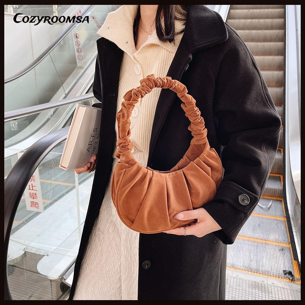 Túi xách lông nhung màu sắc thanh lịch cho phái nữ